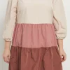 ENGLISH FACTORY Tops*- Plus Size Colorblock Mini Dress MULTI