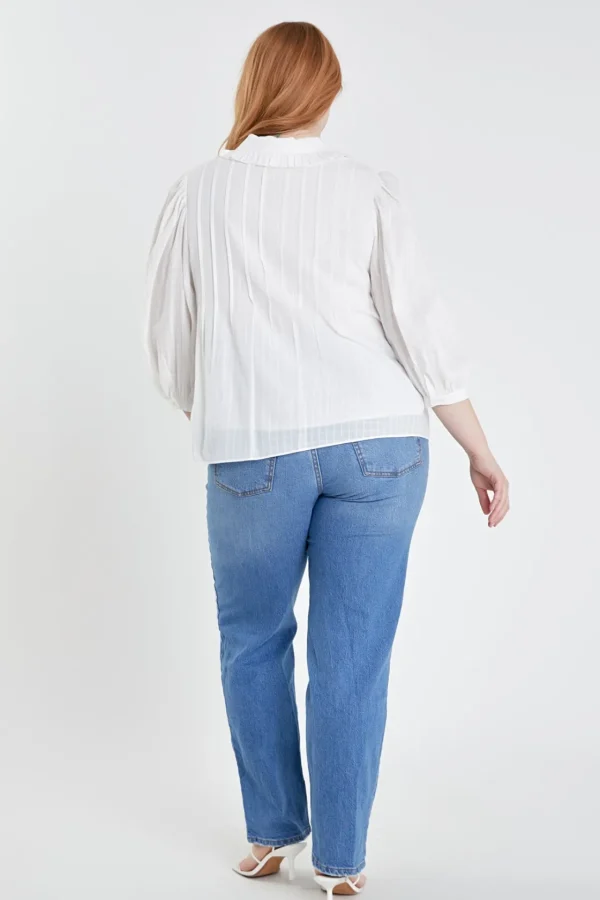 ENGLISH FACTORY Tops | Shirts & Blouses*- Plus Size Ruffled Collar Blouse