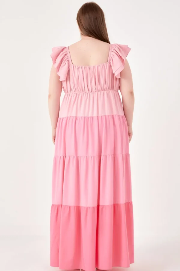 ENGLISH FACTORY Tops*- Plus Size Sweet Heart Color Block Maxi Dress