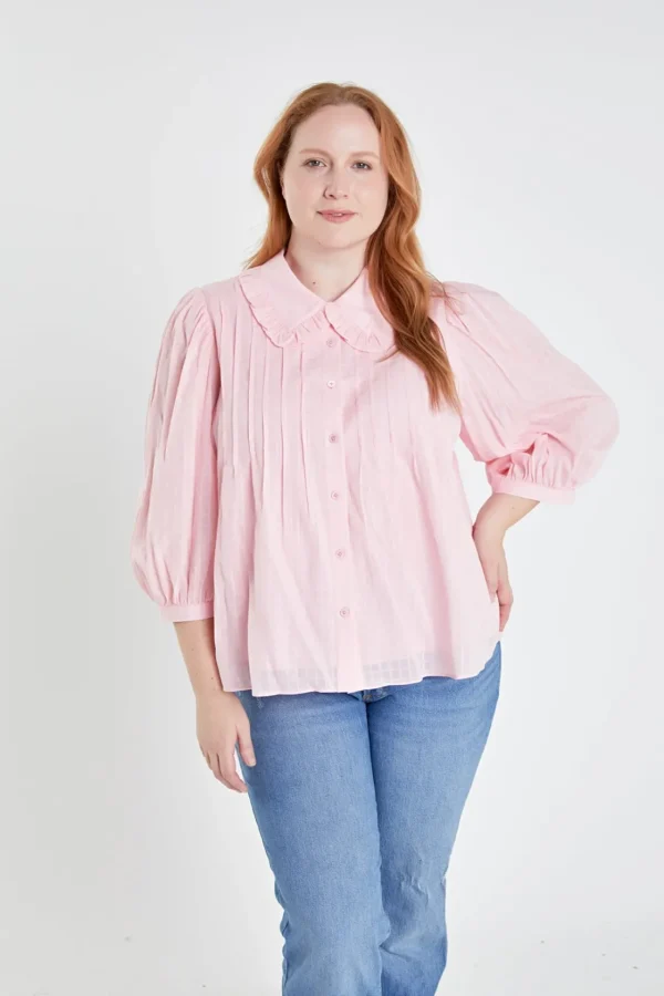 ENGLISH FACTORY Tops | Shirts & Blouses*- Plus Size Ruffled Collar Blouse