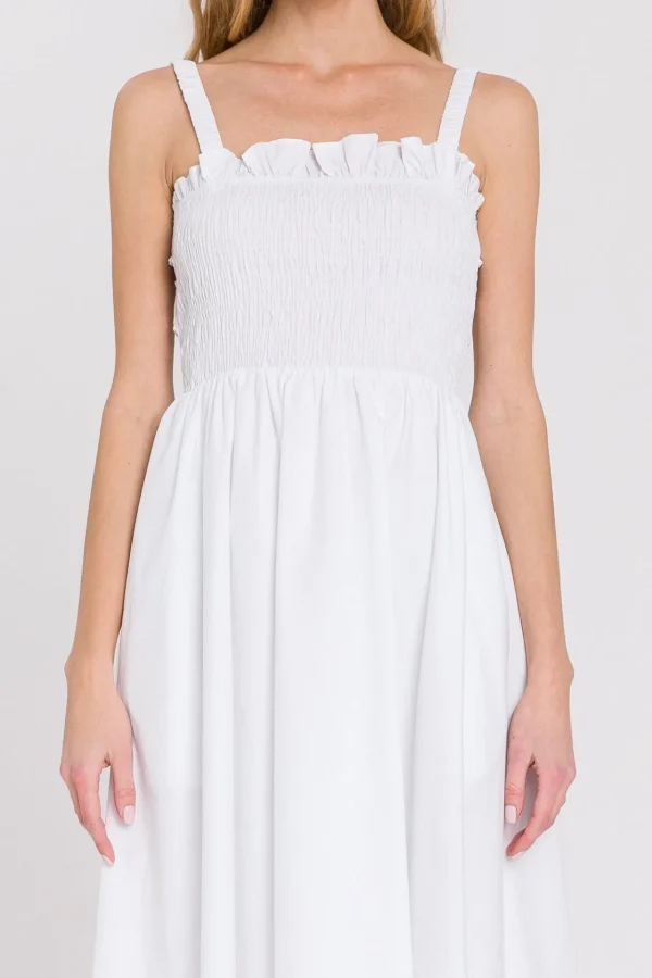 ENGLISH FACTORY Tops*- Poplin Flare Dress WHITE