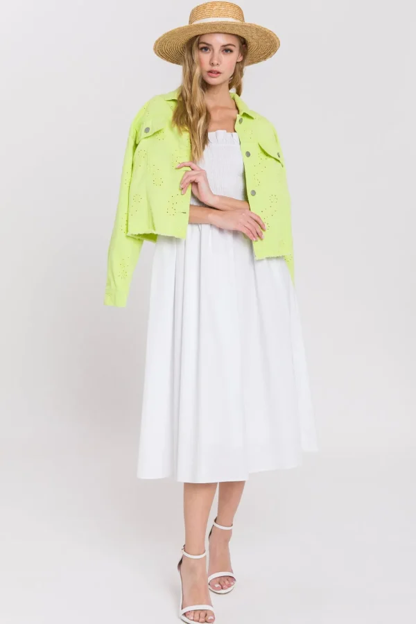 ENGLISH FACTORY Tops*- Poplin Flare Dress WHITE