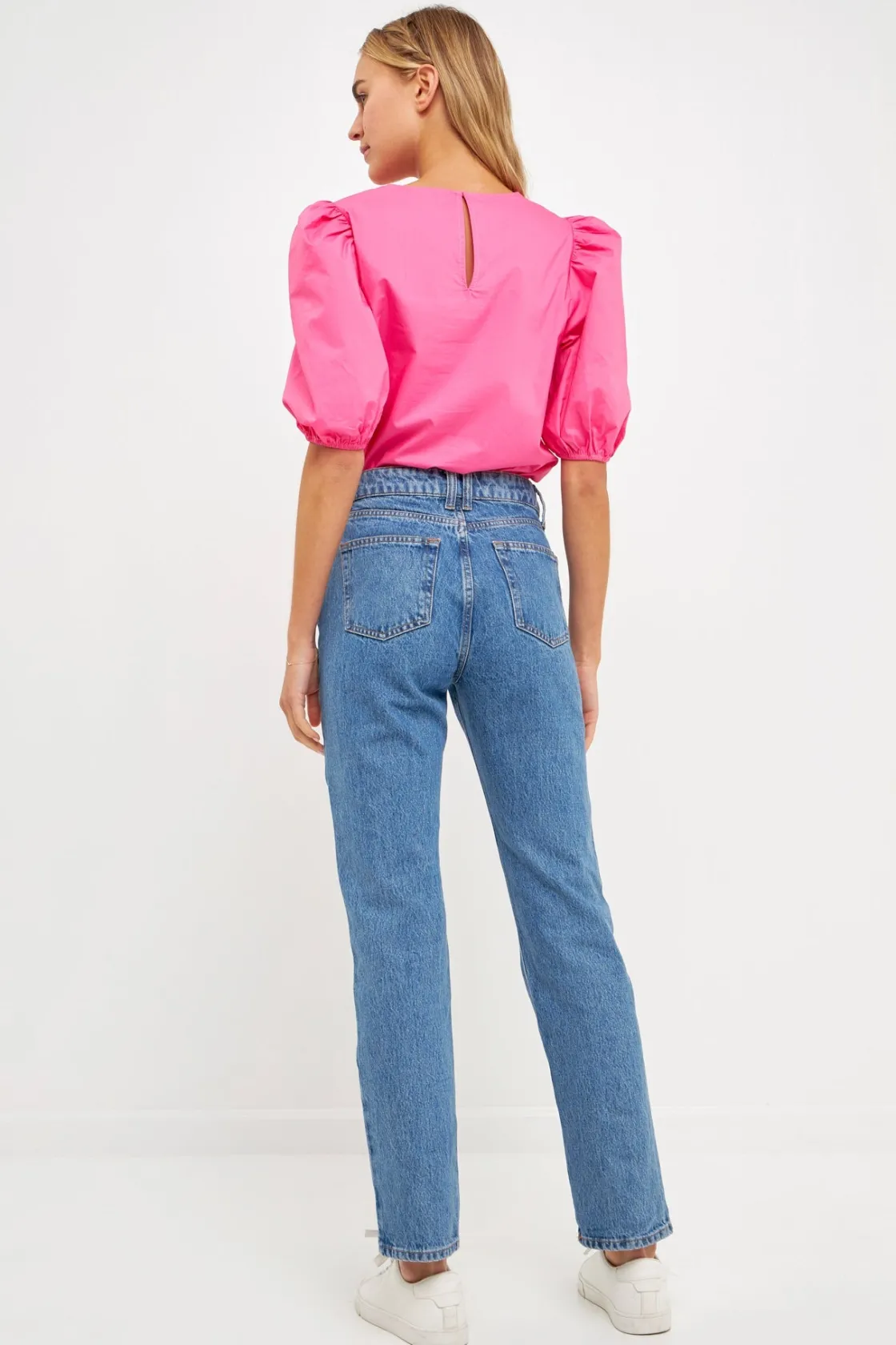 english_factory__poplin_p_17.webp ENGLISH FACTORY Tops*- Poplin Puff Sleeve Top
