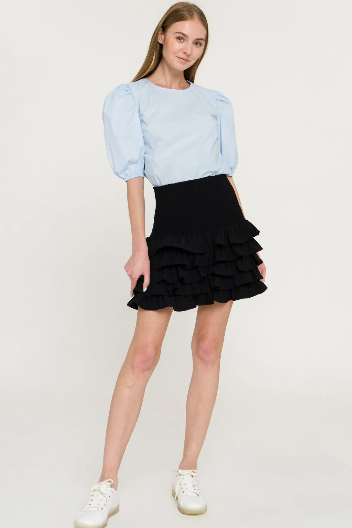 english_factory__poplin_p_24.webp ENGLISH FACTORY Tops*- Poplin Puff Sleeve Top