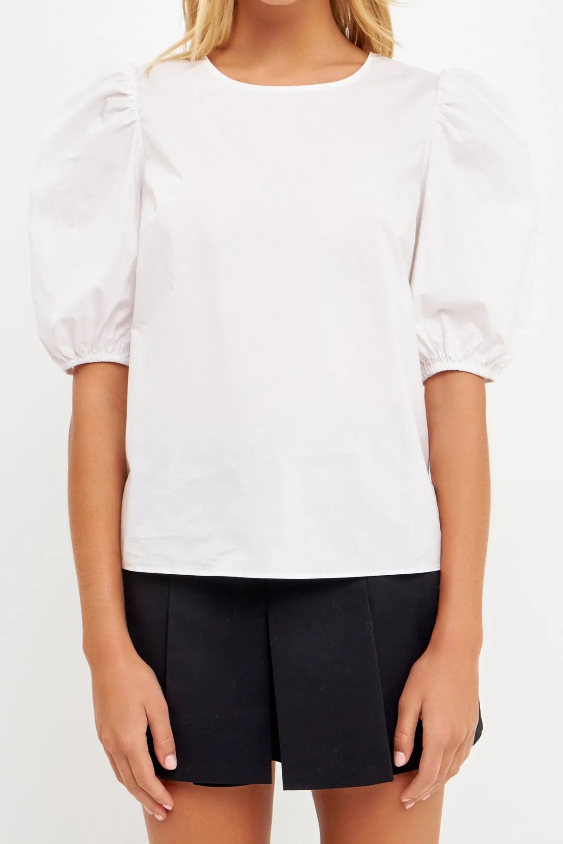 english_factory__poplin_p_30.webp ENGLISH FACTORY Tops*- Poplin Puff Sleeve Top