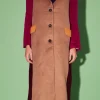 ENGLISH FACTORY Tops*- Premium Oversize Color block Coat CAMELMULTI