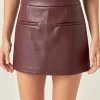ENGLISH FACTORY Tops*- Pu Skorts