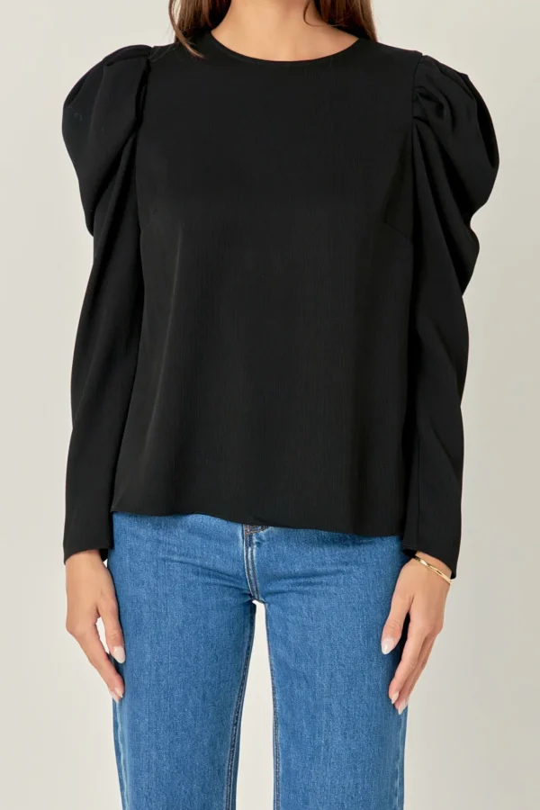ENGLISH FACTORY Tops*- Puff Long Sleeve Top