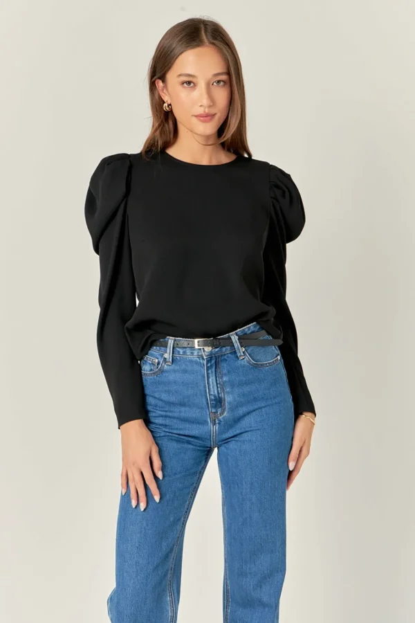 ENGLISH FACTORY Tops*- Puff Long Sleeve Top