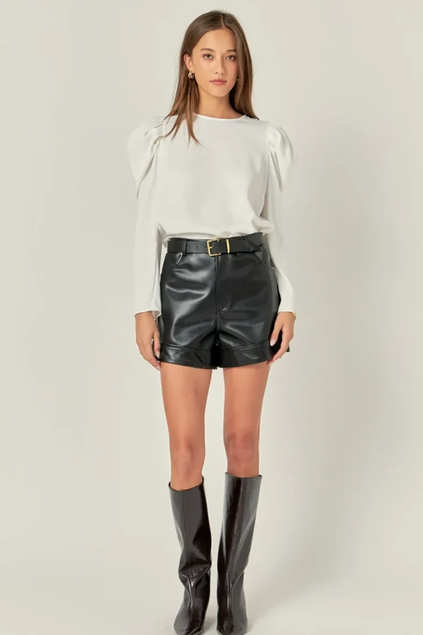 ENGLISH FACTORY Tops*- Puff Long Sleeve Top