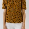 ENGLISH FACTORY Tops*- Puff Sleeve Printed Top BROWNMULTI