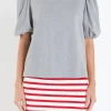 ENGLISH FACTORY Tops*- Puff Sleeve Ponte Top