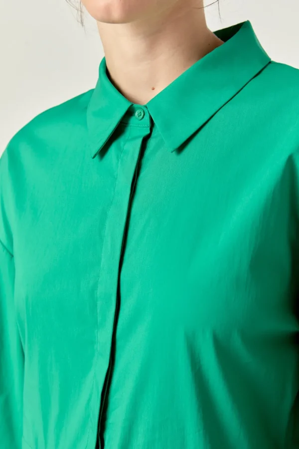 ENGLISH FACTORY Tops*- Puff Sleeve Shirt Dress