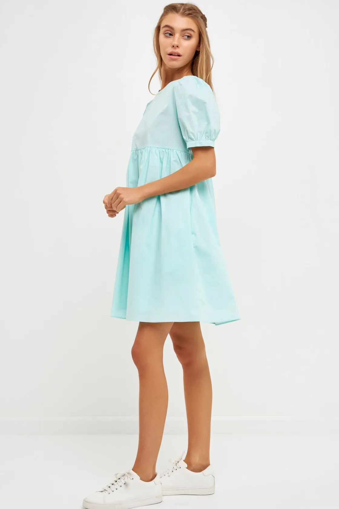 english_factory__puff_sle_1-3.webp ENGLISH FACTORY Tops*- Puff Sleeve Babydoll Dress