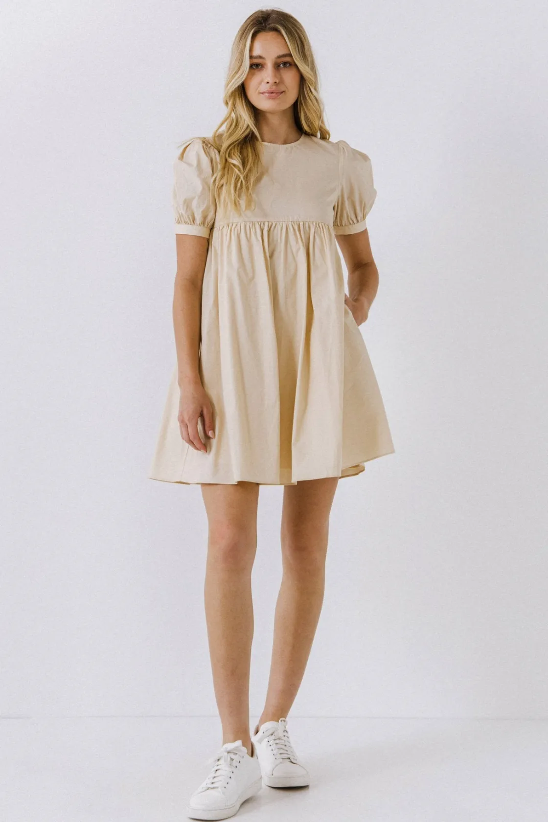 english_factory__puff_sle_14.webp ENGLISH FACTORY Tops*- Puff Sleeve Babydoll Dress