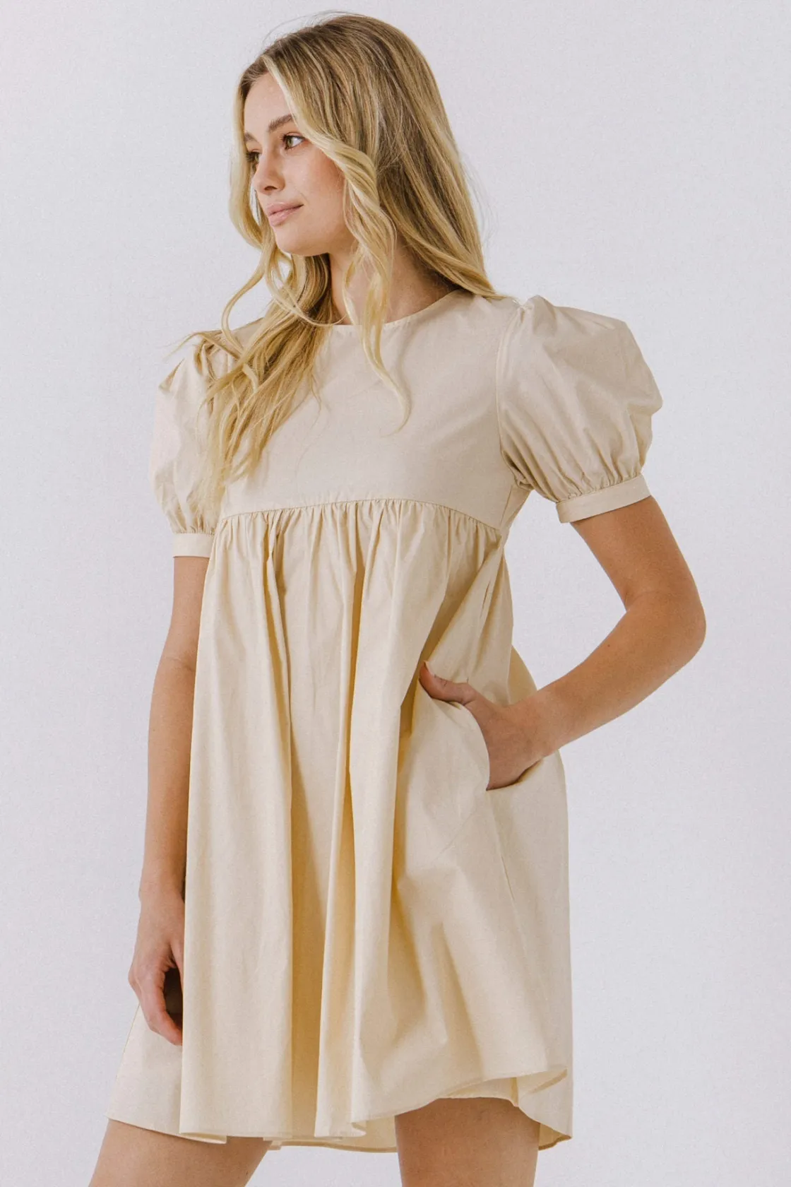 english_factory__puff_sle_16.webp ENGLISH FACTORY Tops*- Puff Sleeve Babydoll Dress
