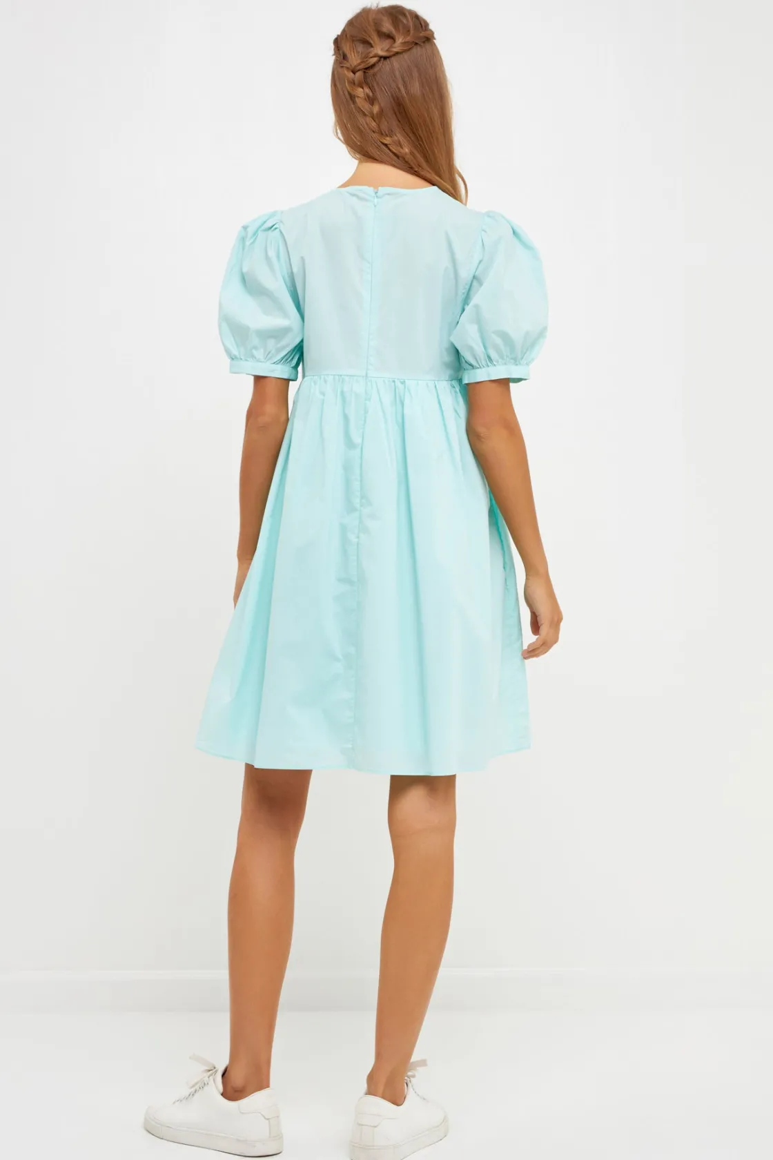 english_factory__puff_sle_2-3.webp ENGLISH FACTORY Tops*- Puff Sleeve Babydoll Dress