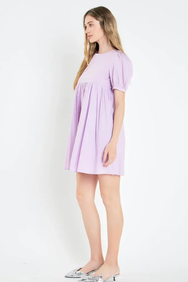 ENGLISH FACTORY Tops*- Puff Sleeve Babydoll Dress