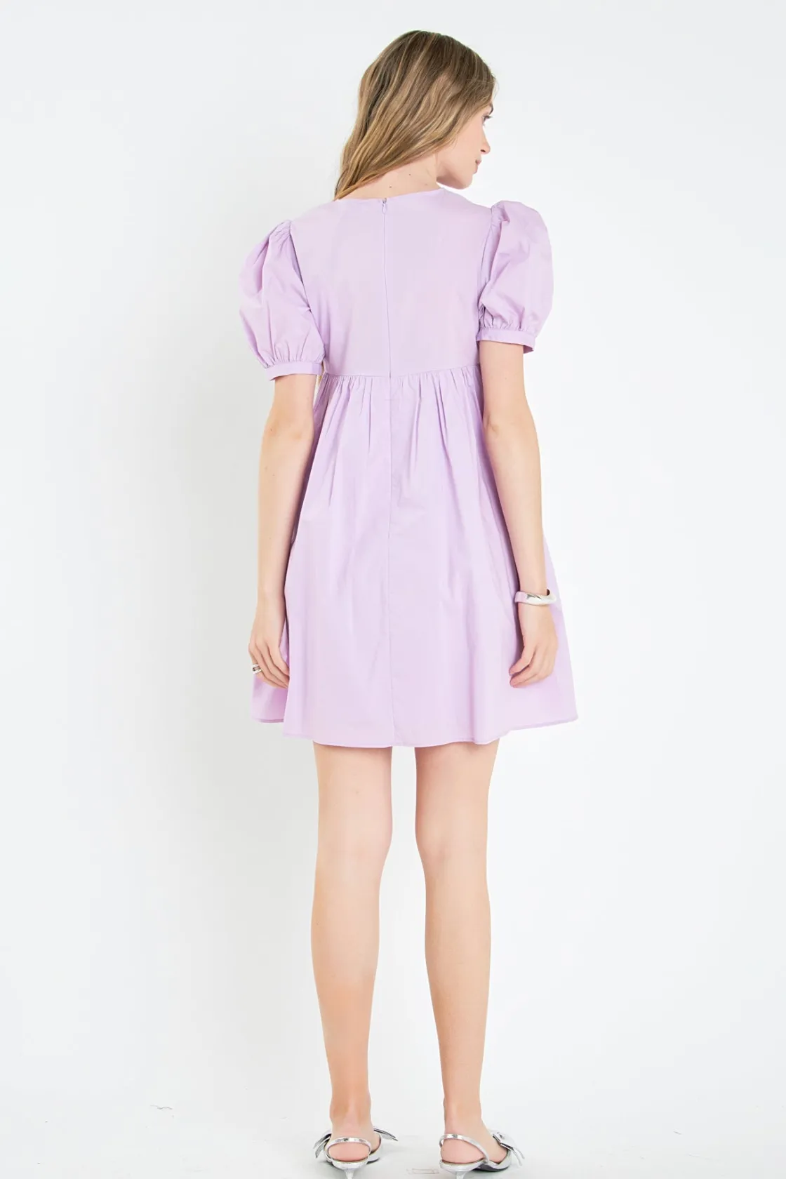 english_factory__puff_sle_22.webp ENGLISH FACTORY Tops*- Puff Sleeve Babydoll Dress