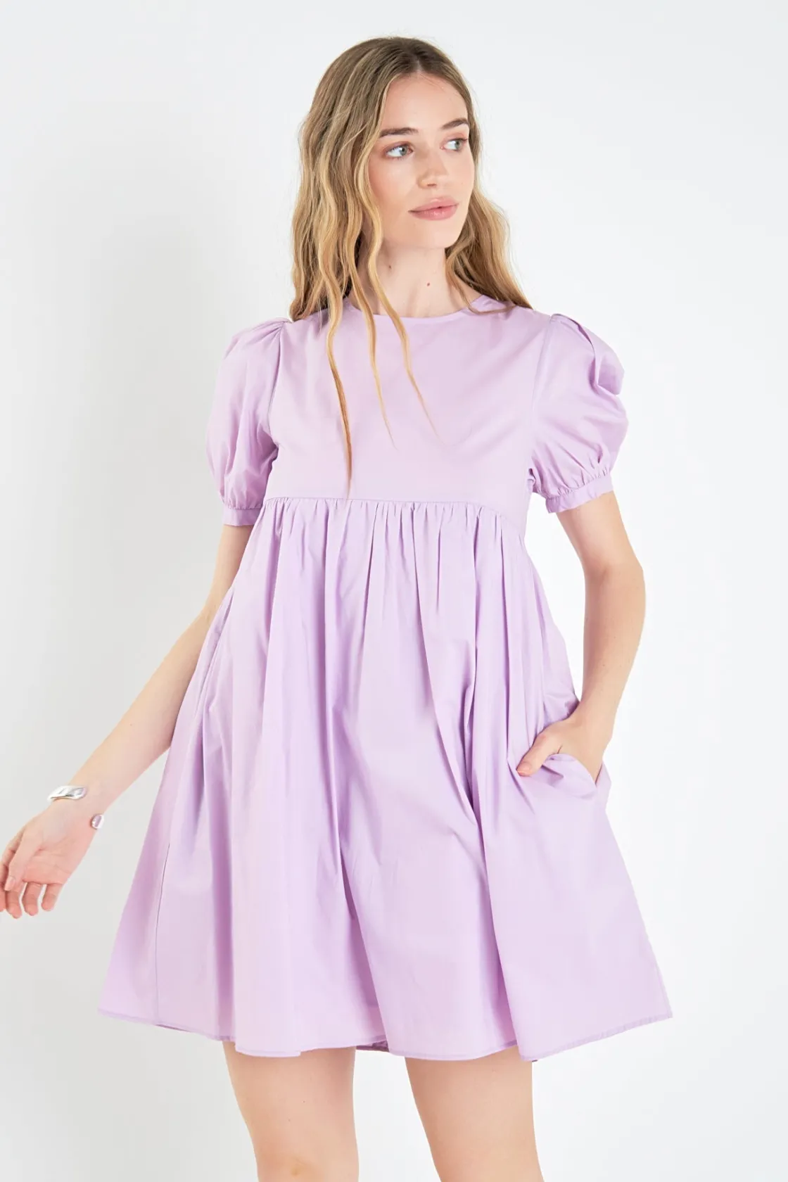 english_factory__puff_sle_23.webp ENGLISH FACTORY Tops*- Puff Sleeve Babydoll Dress