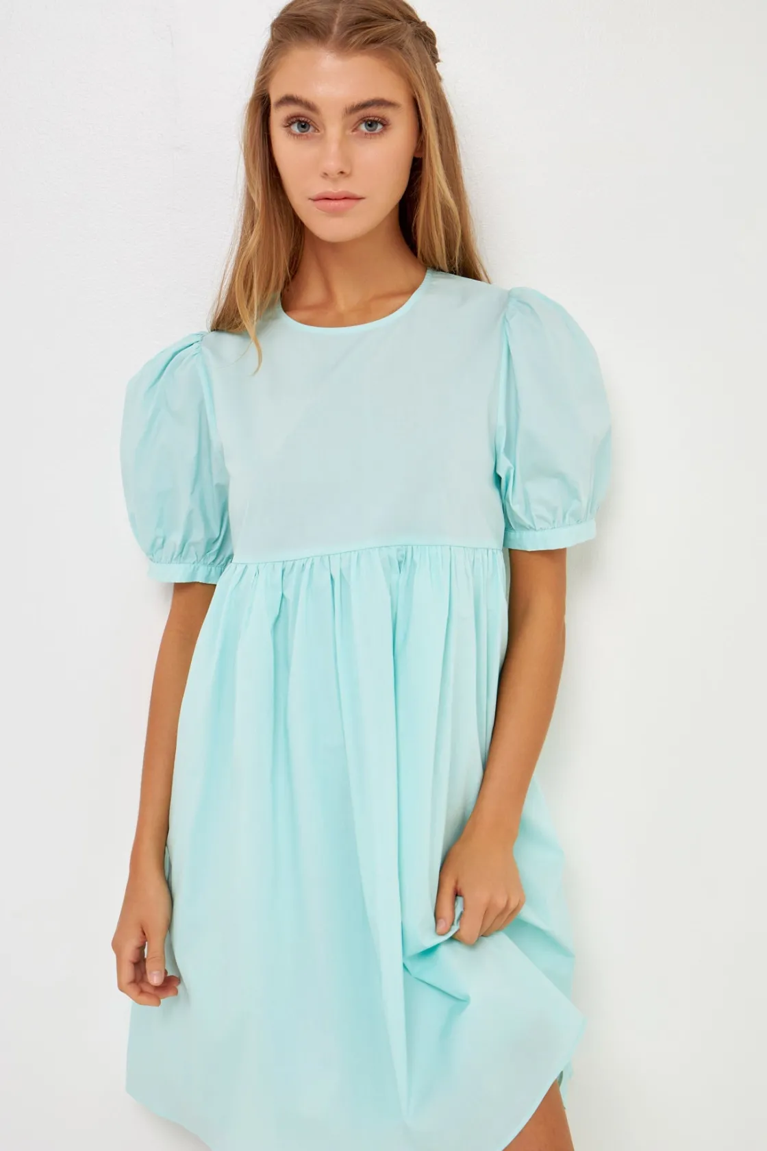 english_factory__puff_sle_3-3.webp ENGLISH FACTORY Tops*- Puff Sleeve Babydoll Dress