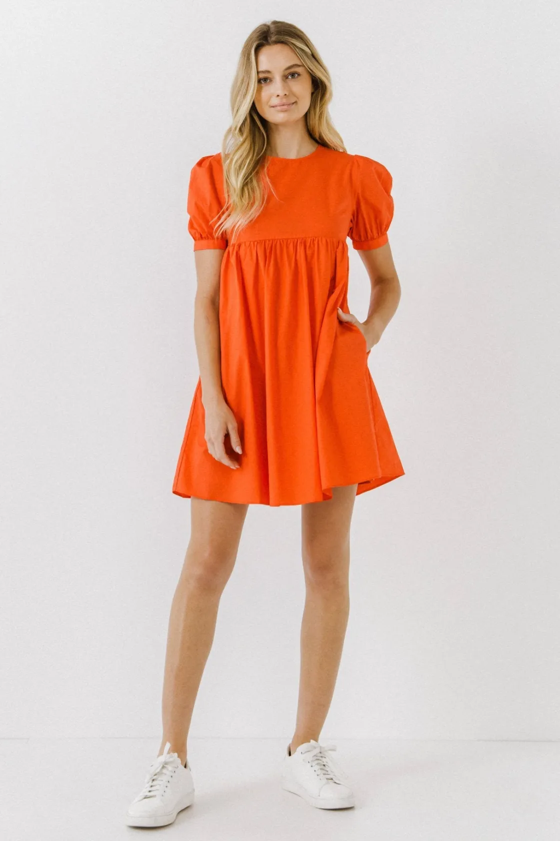 english_factory__puff_sle_4.webp ENGLISH FACTORY Tops*- Puff Sleeve Babydoll Dress