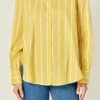 ENGLISH FACTORY Tops | Shirts & Blouses*- Round Collar Stripe Shirt MUSTARD