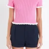 ENGLISH FACTORY Tops*- Ruffle Detailed Knit Top