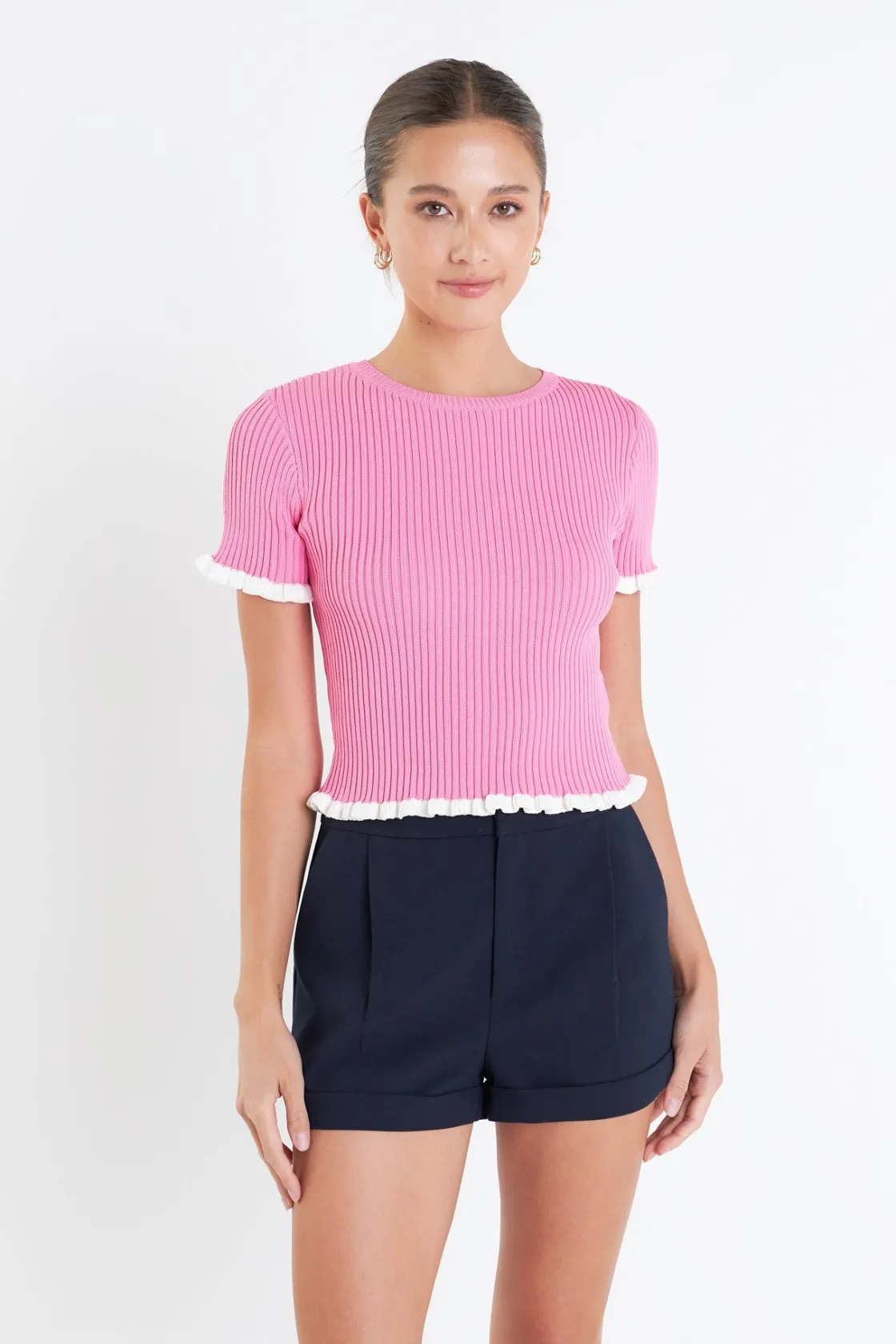 english_factory__ruffle_d_3-1.webp ENGLISH FACTORY Tops*- Ruffle Detailed Knit Top