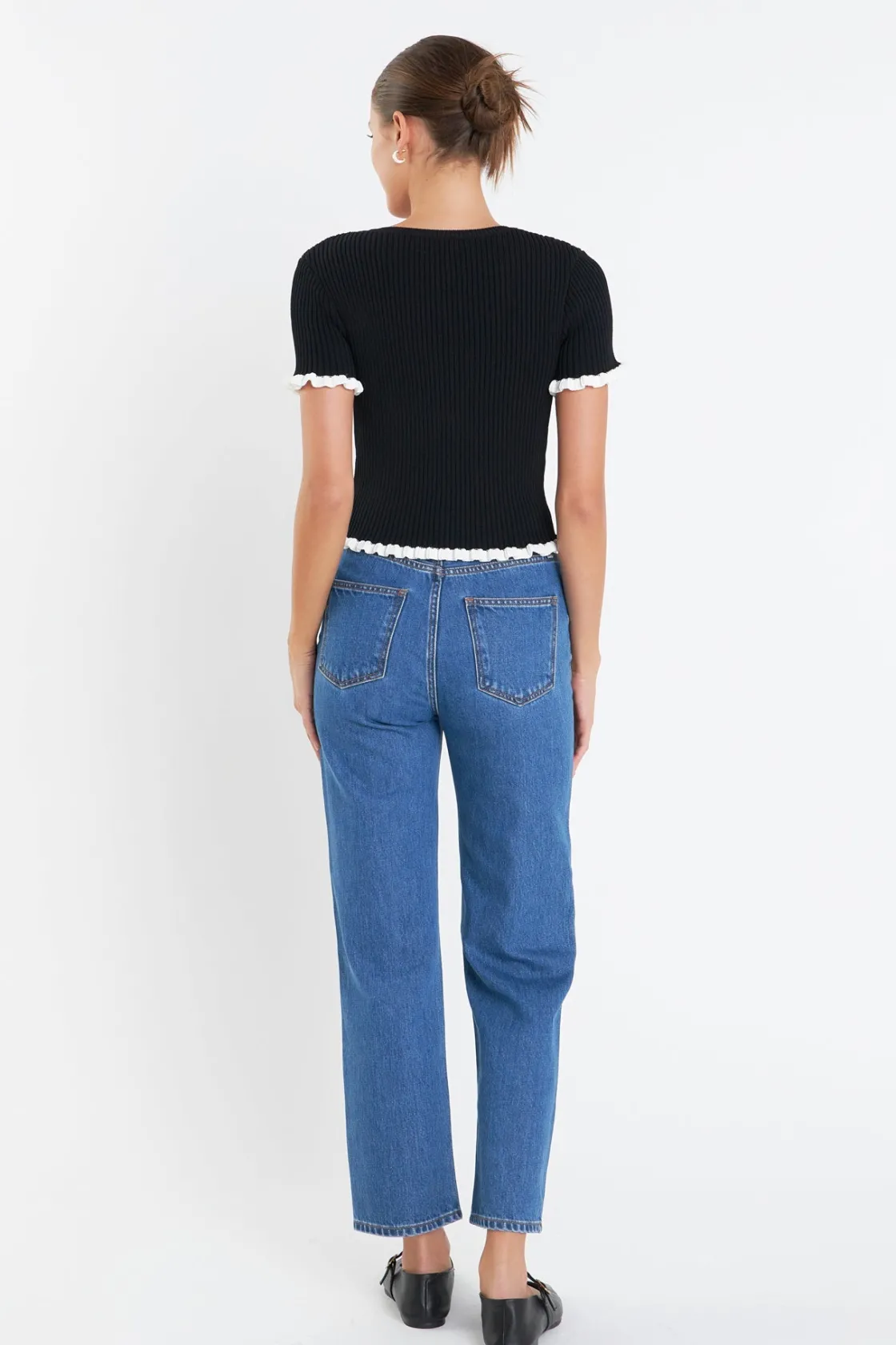 english_factory__ruffle_d_7-1.webp ENGLISH FACTORY Tops*- Ruffle Detailed Knit Top