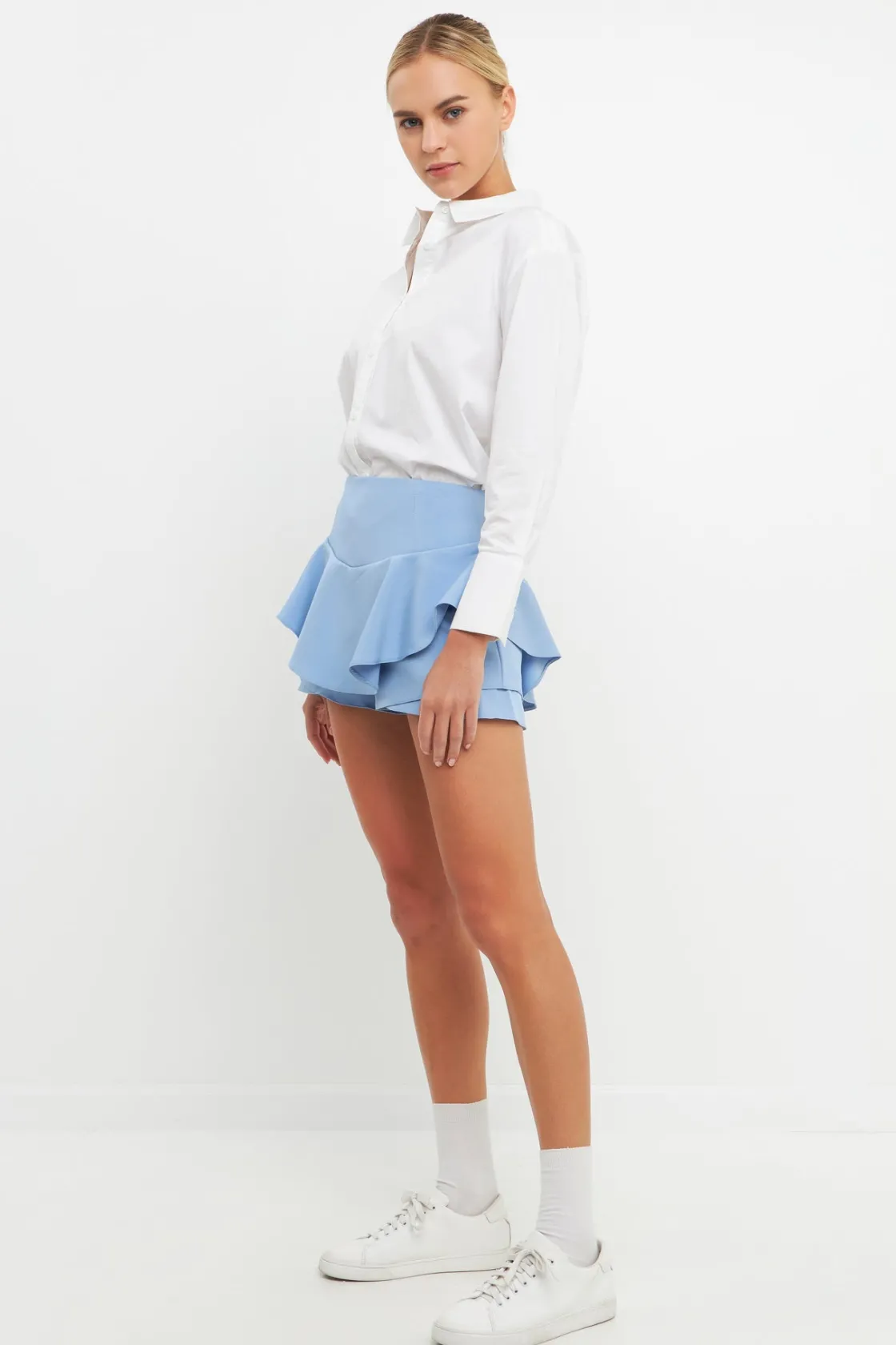 english_factory__ruffle_l_16.webp ENGLISH FACTORY Tops*- Ruffle Layered Mini Skort