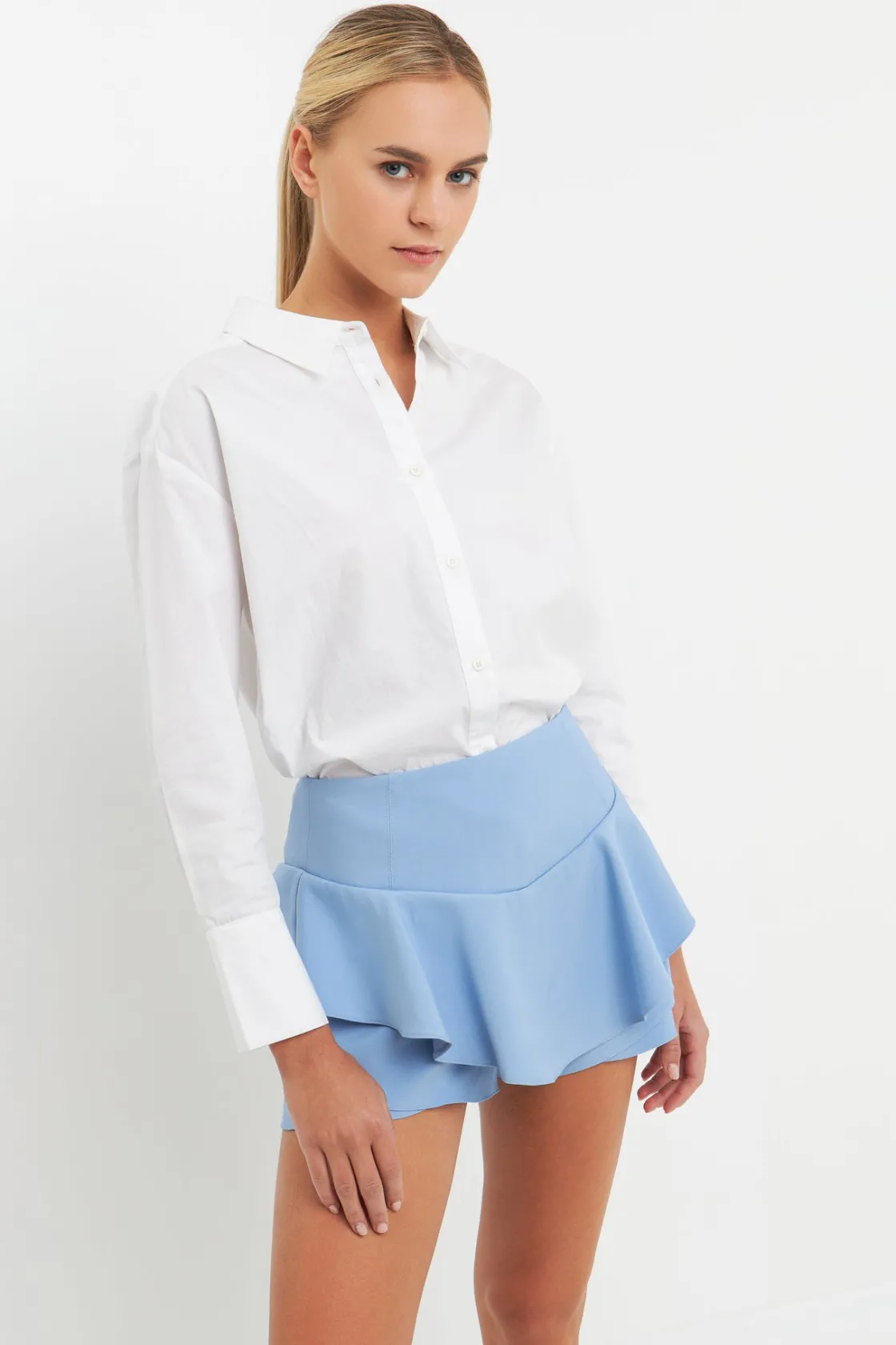 english_factory__ruffle_l_18.webp ENGLISH FACTORY Tops*- Ruffle Layered Mini Skort