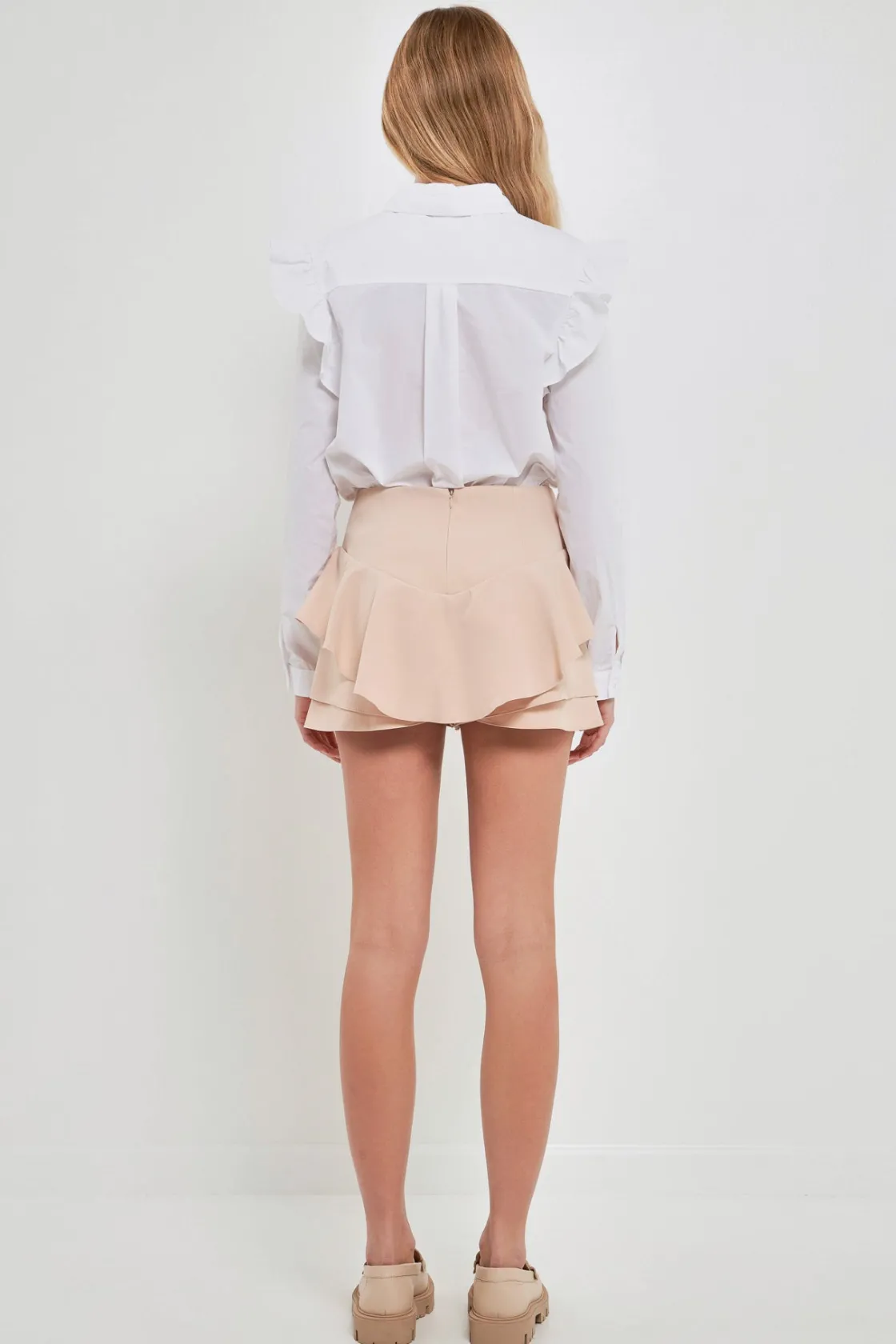 english_factory__ruffle_l_2.webp ENGLISH FACTORY Tops*- Ruffle Layered Mini Skort