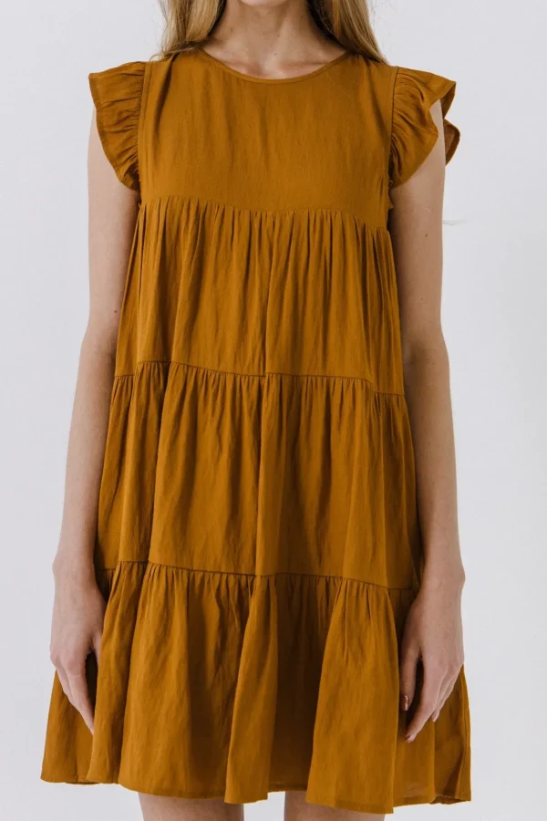 ENGLISH FACTORY Tops*- Ruffled Tiered Dress