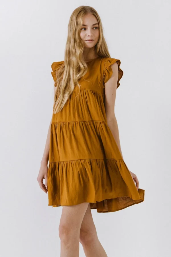 ENGLISH FACTORY Tops*- Ruffled Tiered Dress