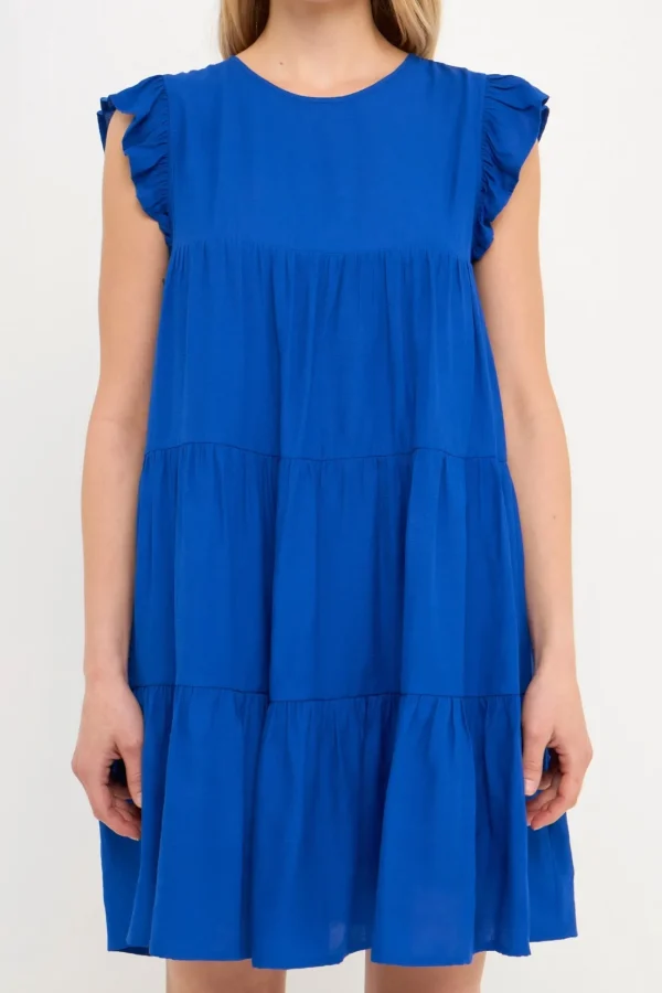 ENGLISH FACTORY Tops*- Ruffled Tiered Dress