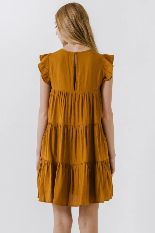 ENGLISH FACTORY Tops*- Ruffled Tiered Dress