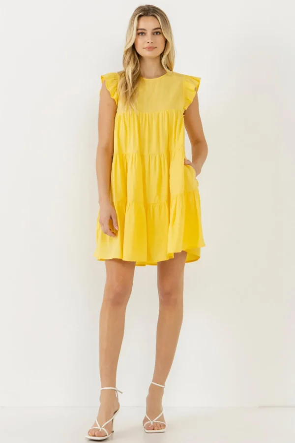 ENGLISH FACTORY Tops*- Ruffled Tiered Dress