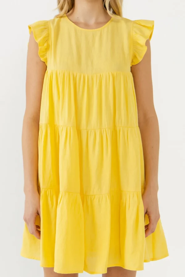 ENGLISH FACTORY Tops*- Ruffled Tiered Dress