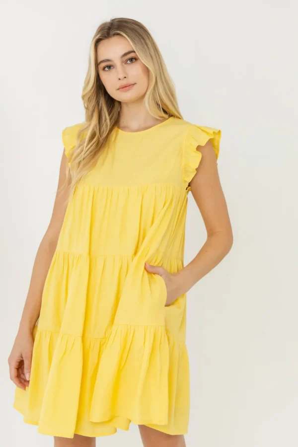 ENGLISH FACTORY Tops*- Ruffled Tiered Dress