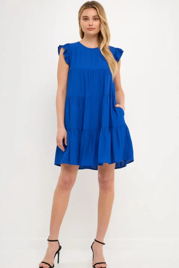 ENGLISH FACTORY Tops*- Ruffled Tiered Dress