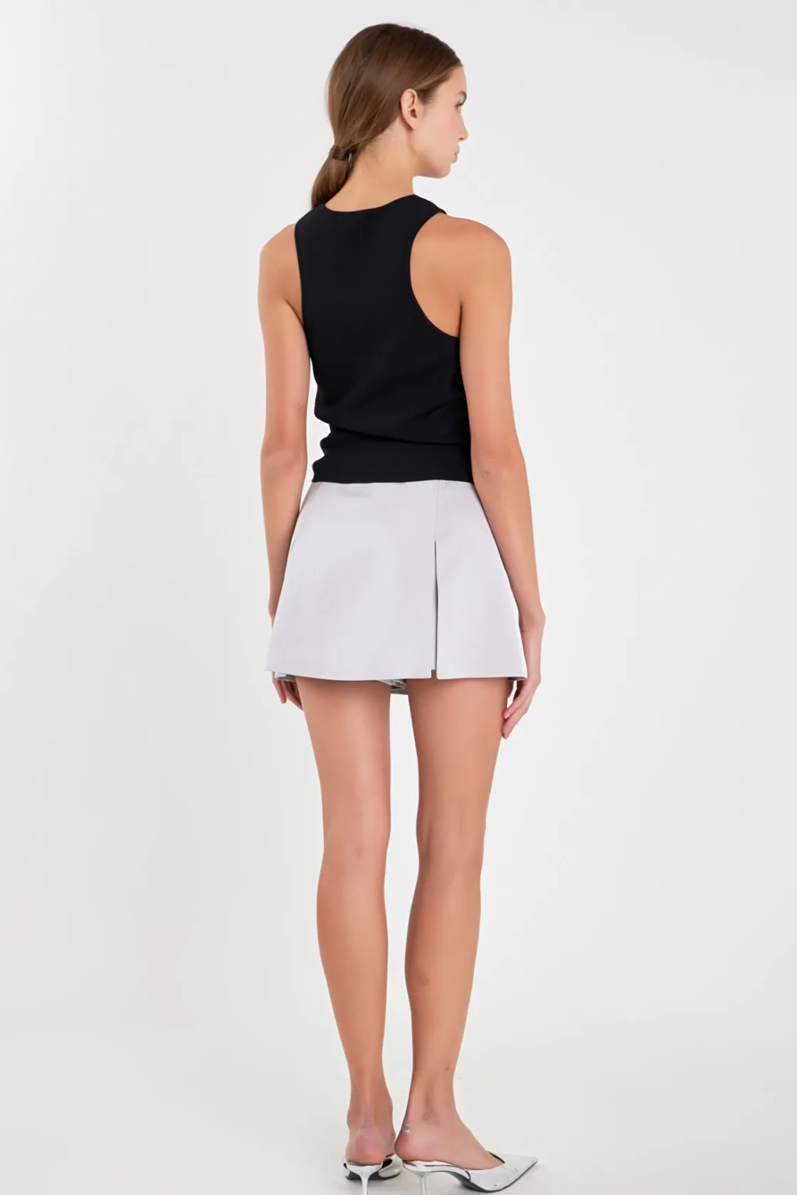 english_factory__satin_si_12.webp ENGLISH FACTORY Tops*- Satin Single Pleat Skort