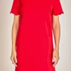 ENGLISH FACTORY Tops*- Scallop Mini Dress RED