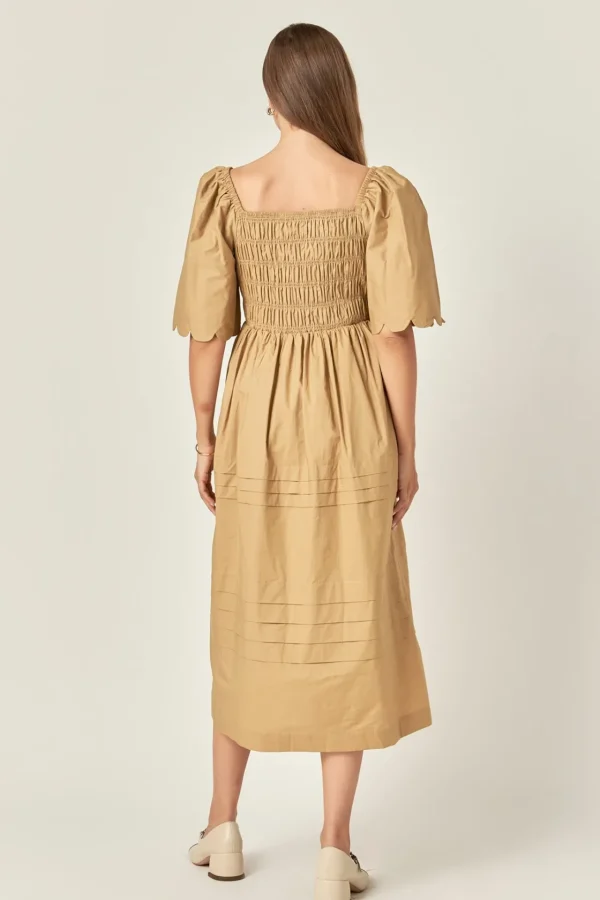 ENGLISH FACTORY Tops*- Scallop Detail Midi Dress