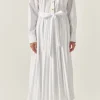 ENGLISH FACTORY Tops*- Shirt Midi Dress OFFWHITE