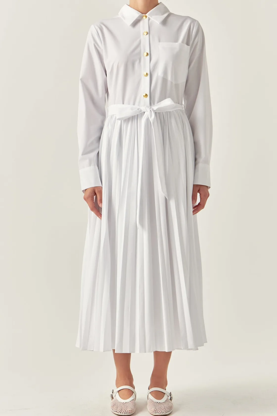 english_factory__shirt_mi_0.webp ENGLISH FACTORY Tops*- Shirt Midi Dress OFFWHITE