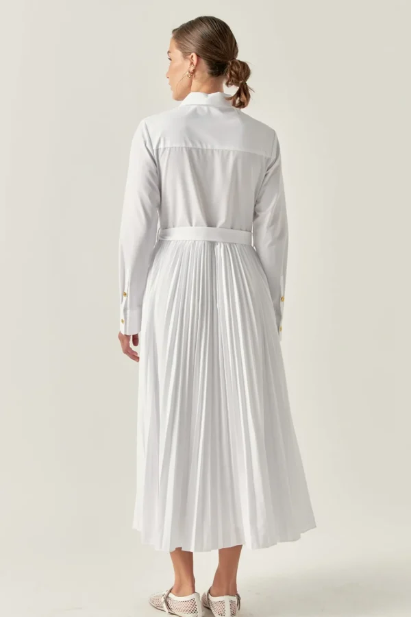 ENGLISH FACTORY Tops*- Shirt Midi Dress OFFWHITE