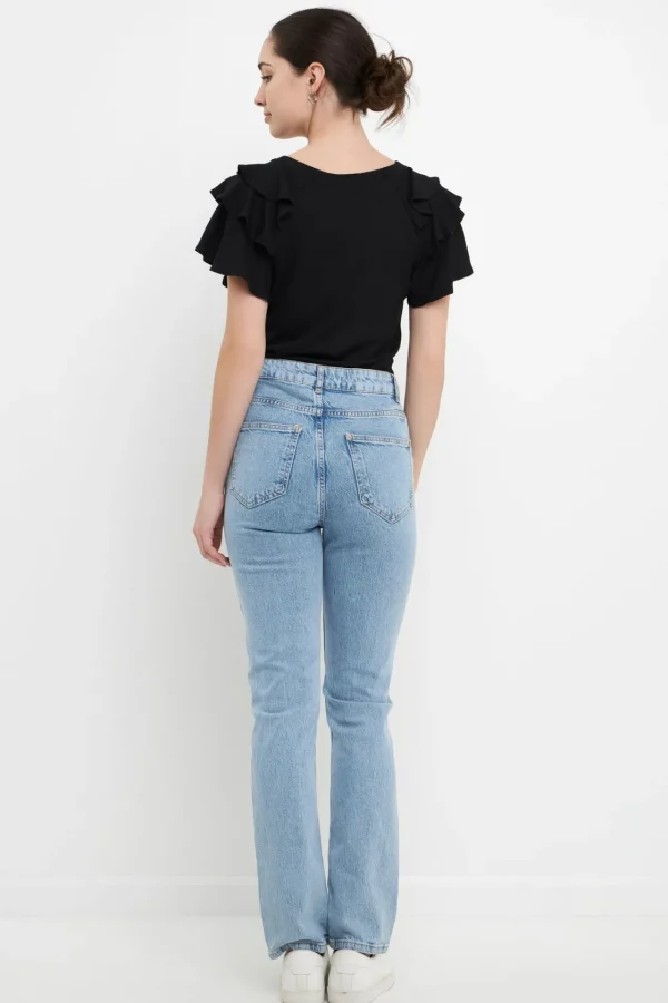 ENGLISH FACTORY Tops*- Shoulder Ruffle Top