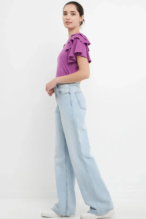 ENGLISH FACTORY Tops*- Shoulder Ruffle Top