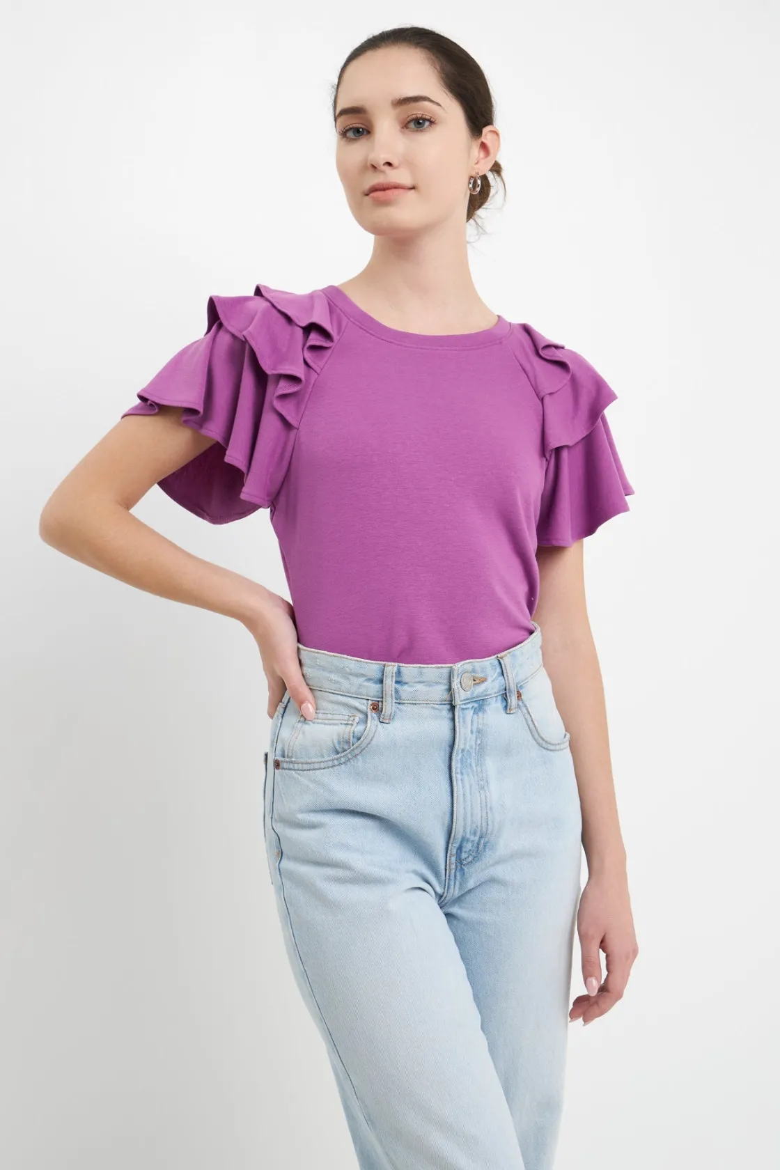 english_factory__shoulder_23.webp ENGLISH FACTORY Tops*- Shoulder Ruffle Top
